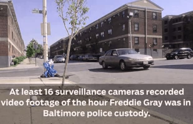 Newly Released Footage Shows Shackled Freddie Gray Placed In Police Van Head First