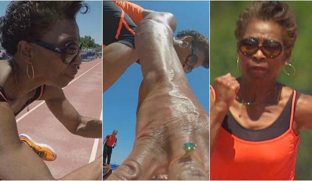 77-year-old great-grandmother training for outdoor world championships in track