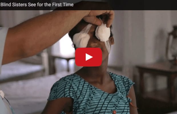 Two Blind Sisters See for the First Time