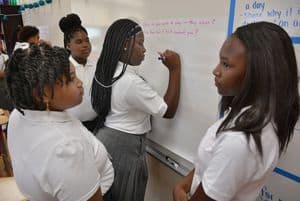 Girls make history on first day at Hawthorn, Missouri’s first all-girls charter school