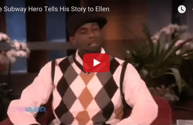 Subway Hero Tells His Story to Ellen
