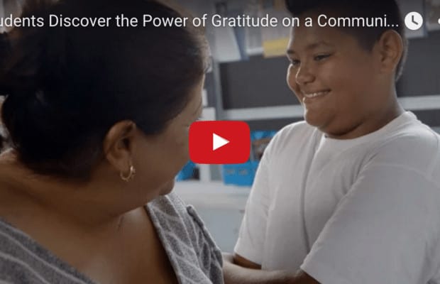 Students Discover the Power of Gratitude on a Community