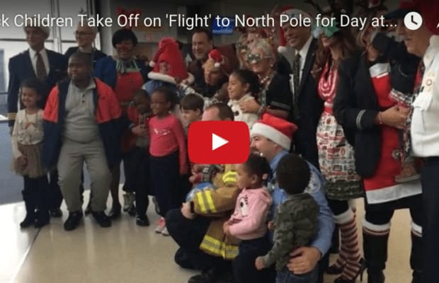 Sick Children Take Off on ‘Flight’ to North Pole for Day at Santa’s Workshop