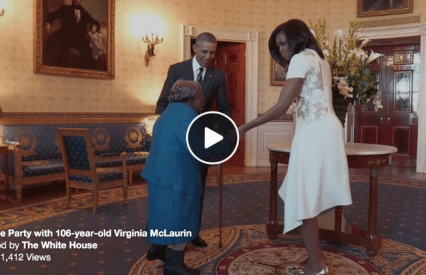 The Best Thing You Will See All Day: 106-Year-Old Woman Celebrates Meeting Obamas At White House