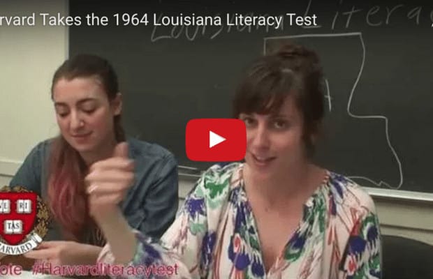Harvard Takes the 1964 Louisiana Literacy Test