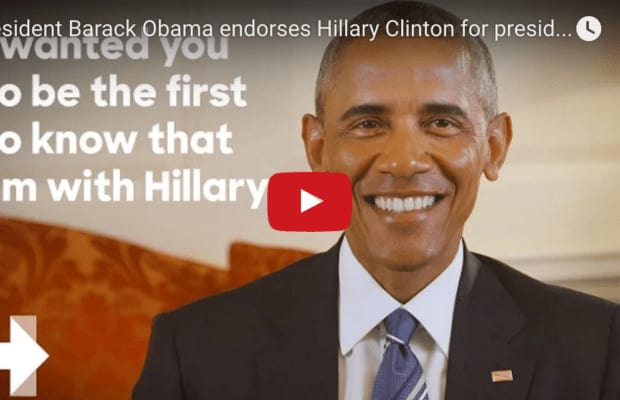 Obama Endorses Hillary Clinton