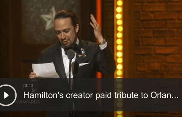 Lin-Manuel Miranda Accepts His Tony By Reading A Sonnet Tribute To Orlando