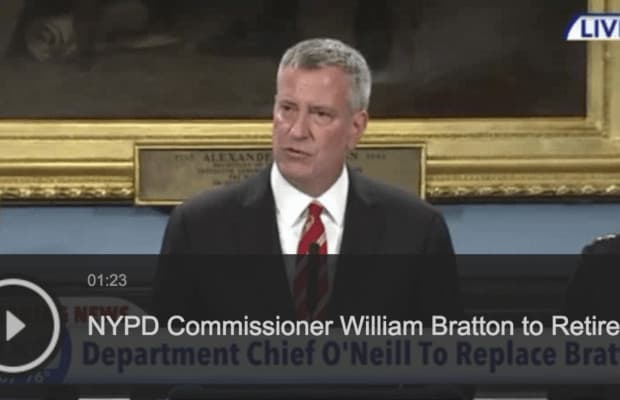 Bill Bratton Resigning As NYPD Commissioner