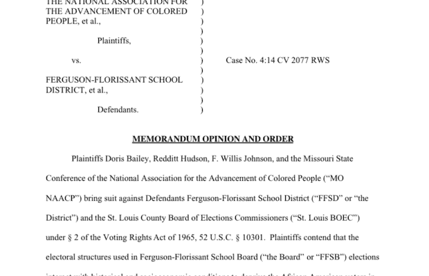 Ferguson School District Violated Voting Rights Act, Judge Rules